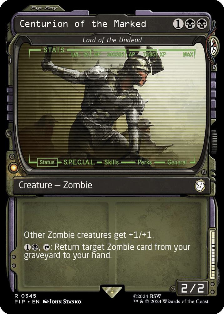 Centurion of the Marked - Lord of the Undead 345/326 (Universes Beyond: Fallout)  - Showcase Foil | Good Games North