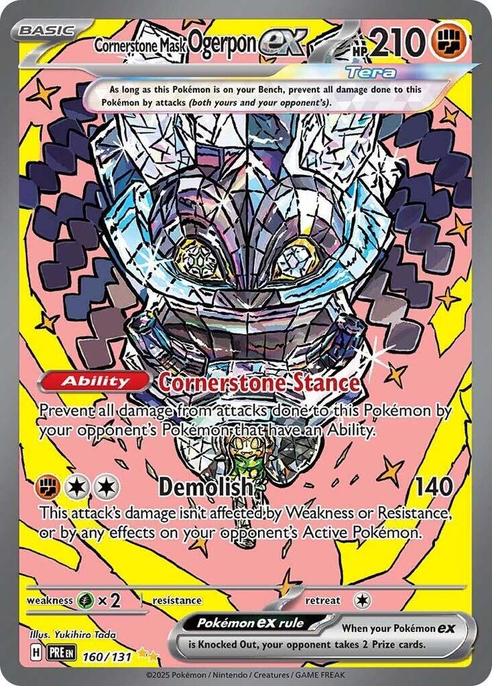 Cornerstone Mask Ogerpon ex (160/131) [Scarlet & Violet: Prismatic Evolutions] | Good Games North