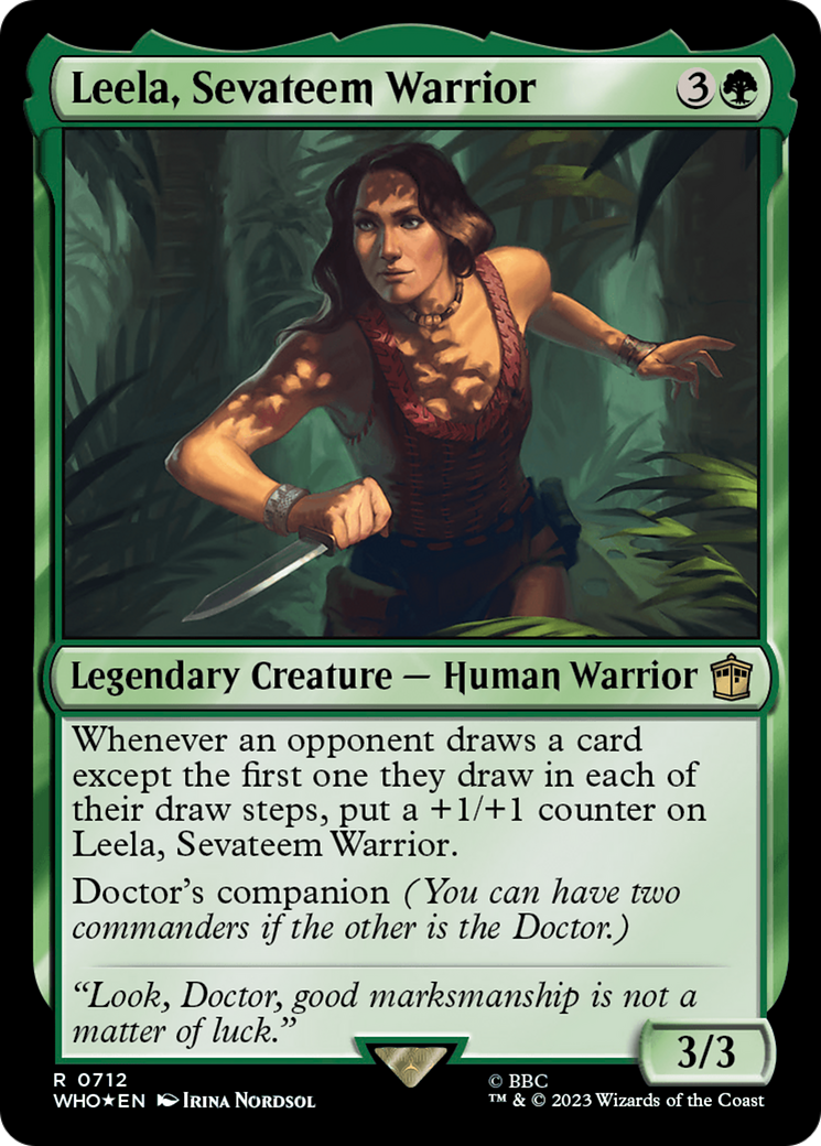 Leela, Sevateem Warrior (Surge Foil) [Doctor Who] | Good Games North