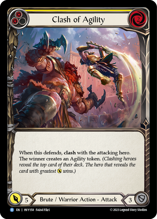 Clash of Agility (Yellow) [HVY158] (Heavy Hitters)  Rainbow Foil | Good Games North