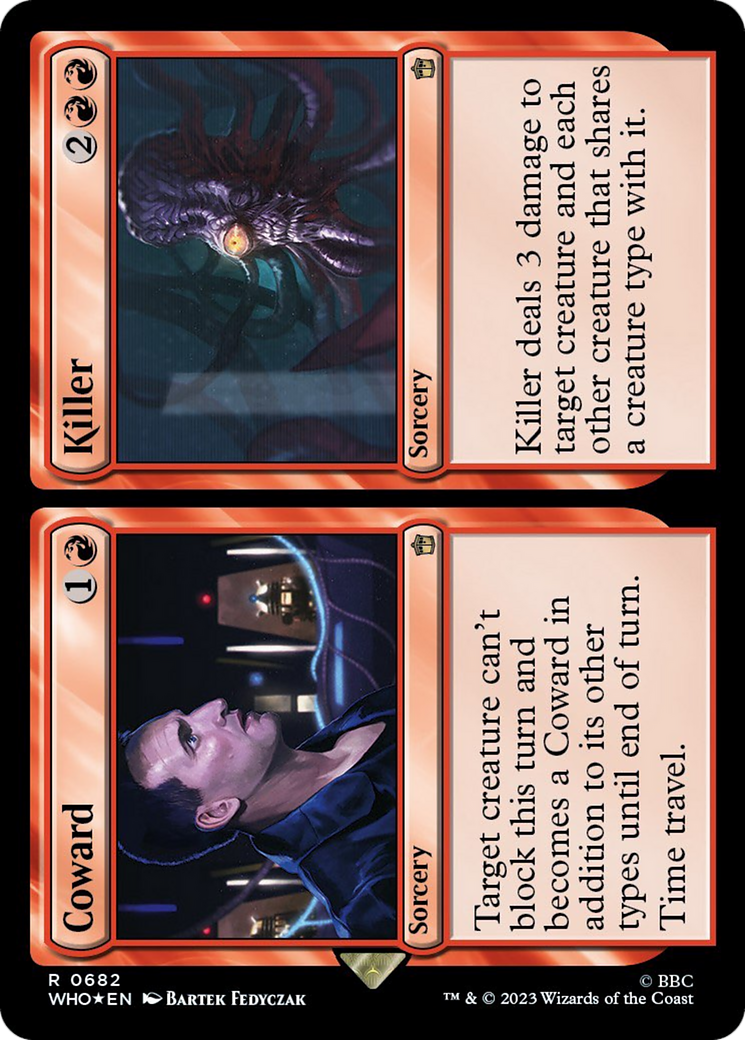 Coward // Killer (Surge Foil) [Doctor Who] | Good Games North