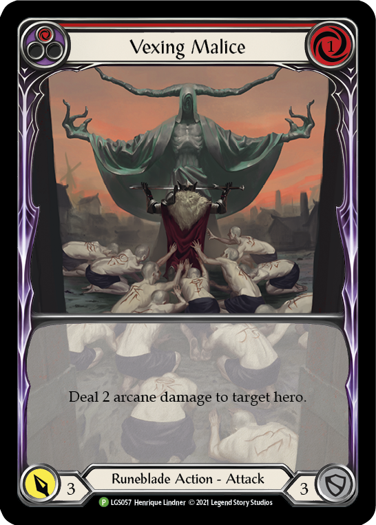 Vexing Malice (Red) [LGS057] (Promo)  Rainbow Foil | Good Games North