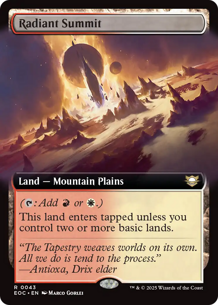 Radiant Summit (Extended Art) [Edge of Eternities Commander] | Good Games North
