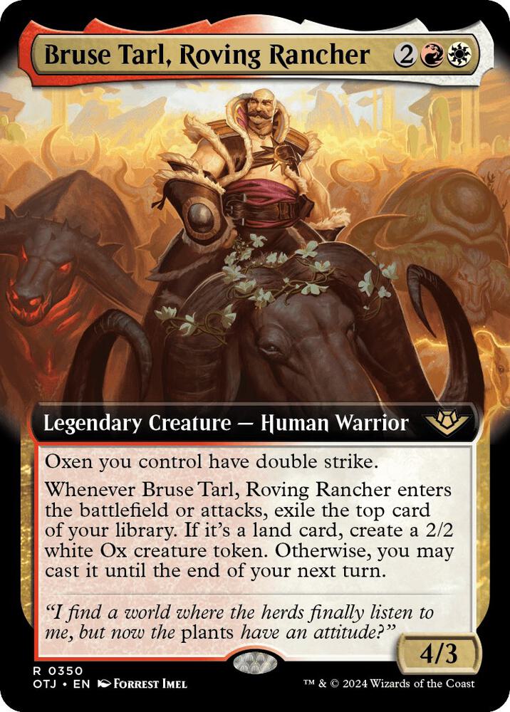 Bruse Tarl, Roving Rancher 350/286 (Outlaws of Thunder Junction)  - Extended Art Foil | Good Games North