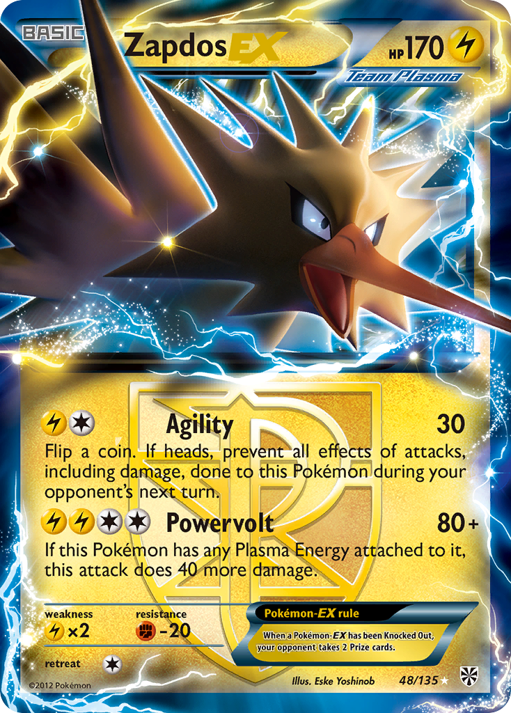 Zapdos EX (48/135) [Black & White: Plasma Storm] | Good Games North