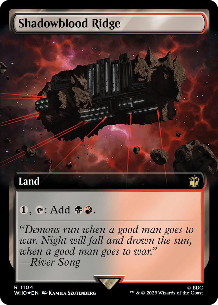 Shadowblood Ridge (Extended Art) (Surge Foil) [Doctor Who] | Good Games North