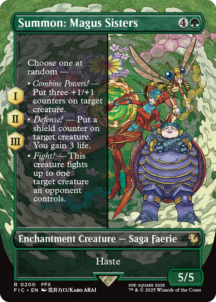 Summon: Magus Sisters (Borderless) [FINAL FANTASY Commander] | Good Games North