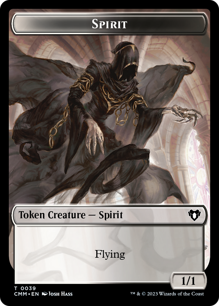 Spirit (0039) // Spider Double-Sided Token [Commander Masters Tokens] | Good Games North