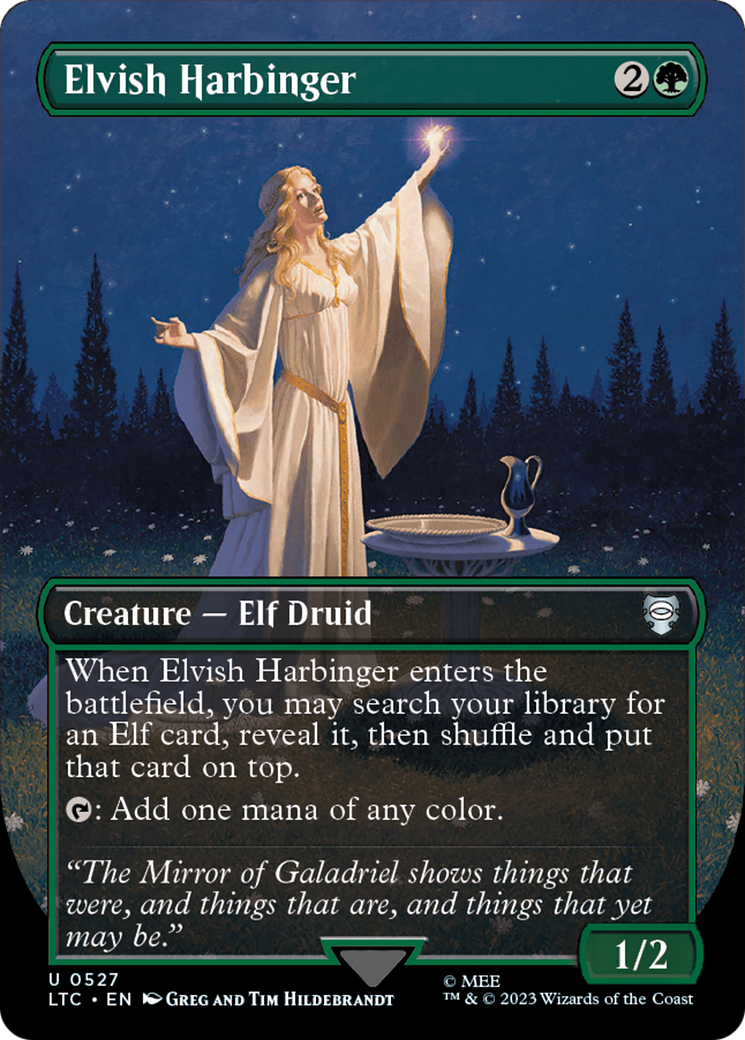 Elvish Harbinger (Borderless) [The Lord of the Rings: Tales of Middle-Earth Commander] | Good Games North