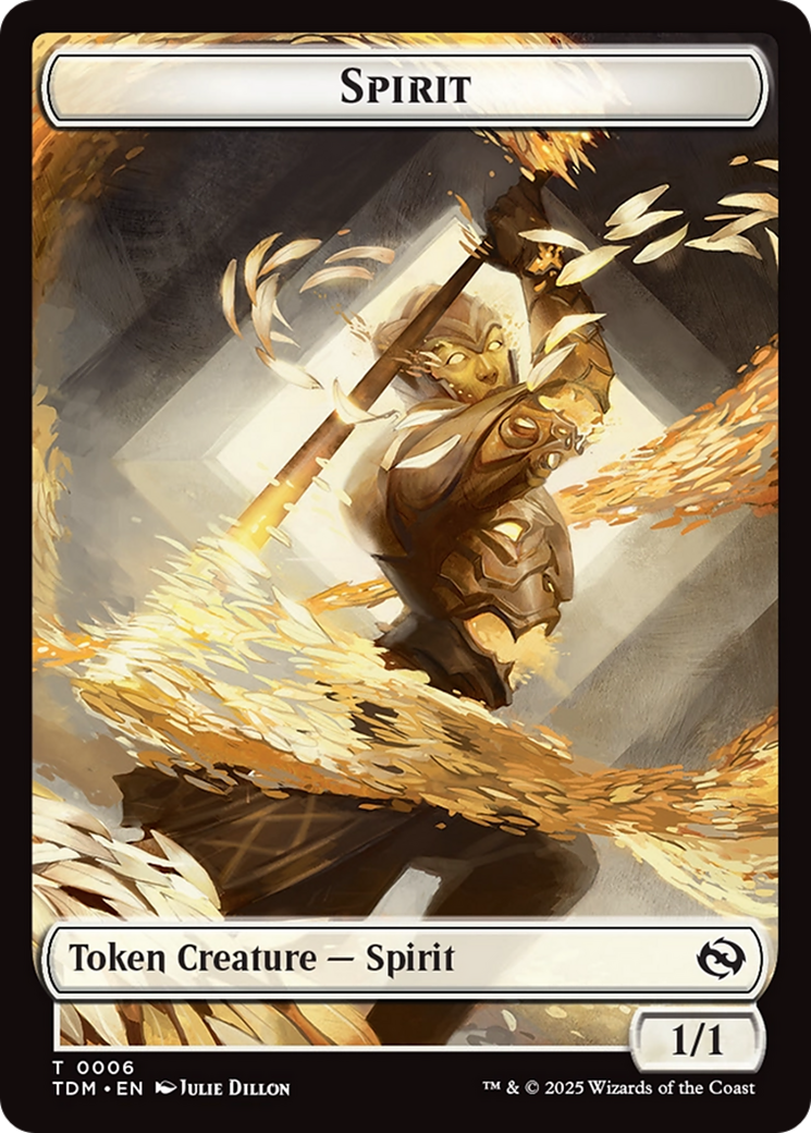 Spirit (0006) // Spirit (0007) Double-Sided Token [Tarkir: Dragonstorm Tokens] | Good Games North