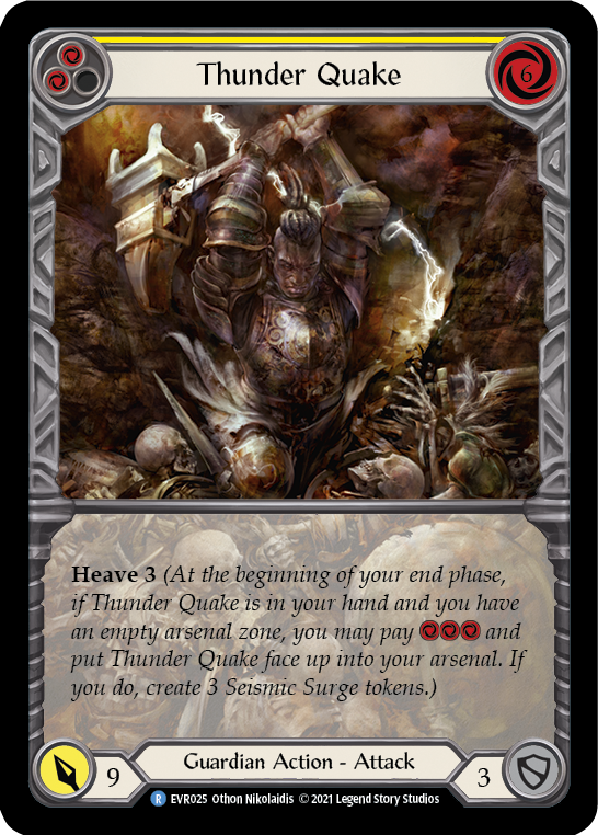 Thunder Quake (Yellow) [EVR025] (Everfest)  1st Edition Extended Art Rainbow Foil | Good Games North
