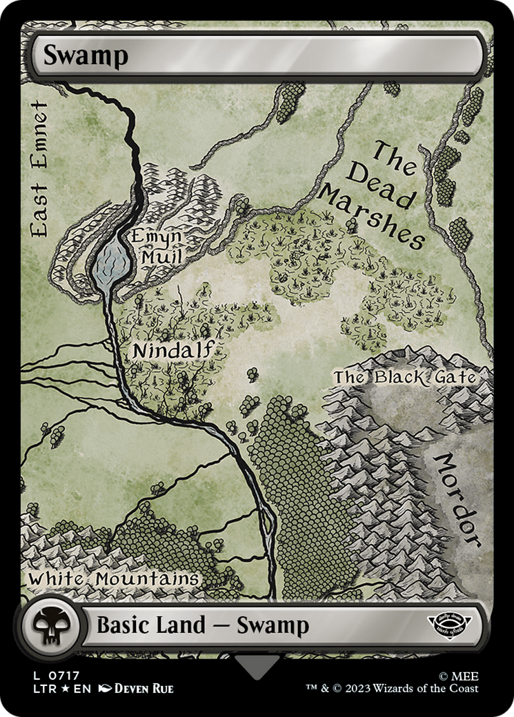Swamp (0717) (Surge Foil) [The Lord of the Rings: Tales of Middle-Earth] | Good Games North
