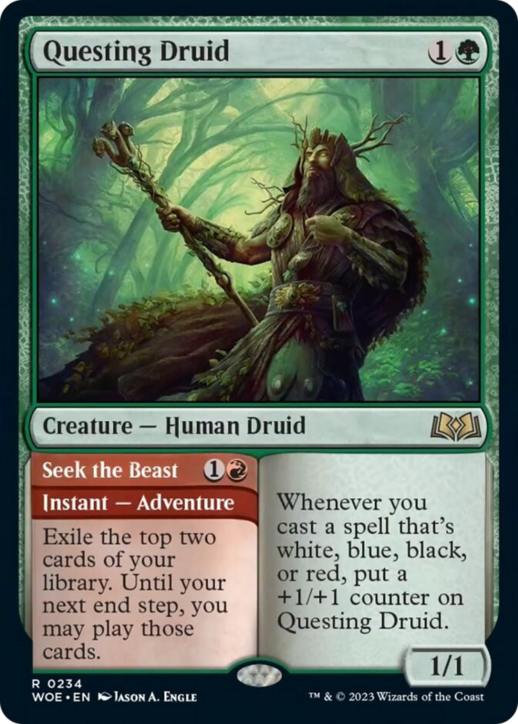 Questing Druid // Seek the Beast [Wilds of Eldraine] | Good Games North