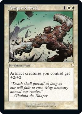 Tempered Steel Retro Frame 76/40 (Commander: The Brothers' War)  | Good Games North
