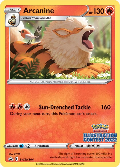 Arcanine (SWSH304) (Illustration Contest 2022) [Sword & Shield: Black Star Promos] | Good Games North