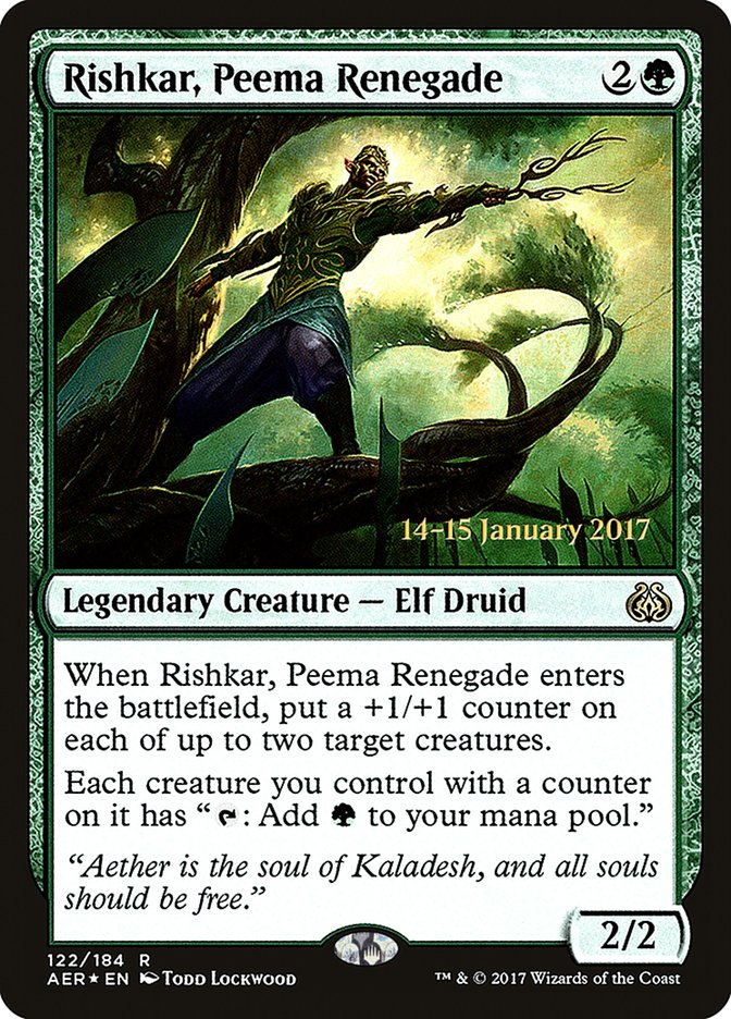 Rishkar, Peema Renegade [Aether Revolt Prerelease Promos] | Good Games North