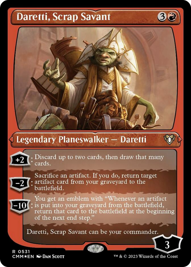 Daretti, Scrap Savant (Foil Etched) [Commander Masters] | Good Games North