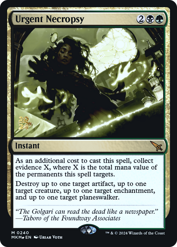 Urgent Necropsy [Murders at Karlov Manor Prerelease Promos] | Good Games North