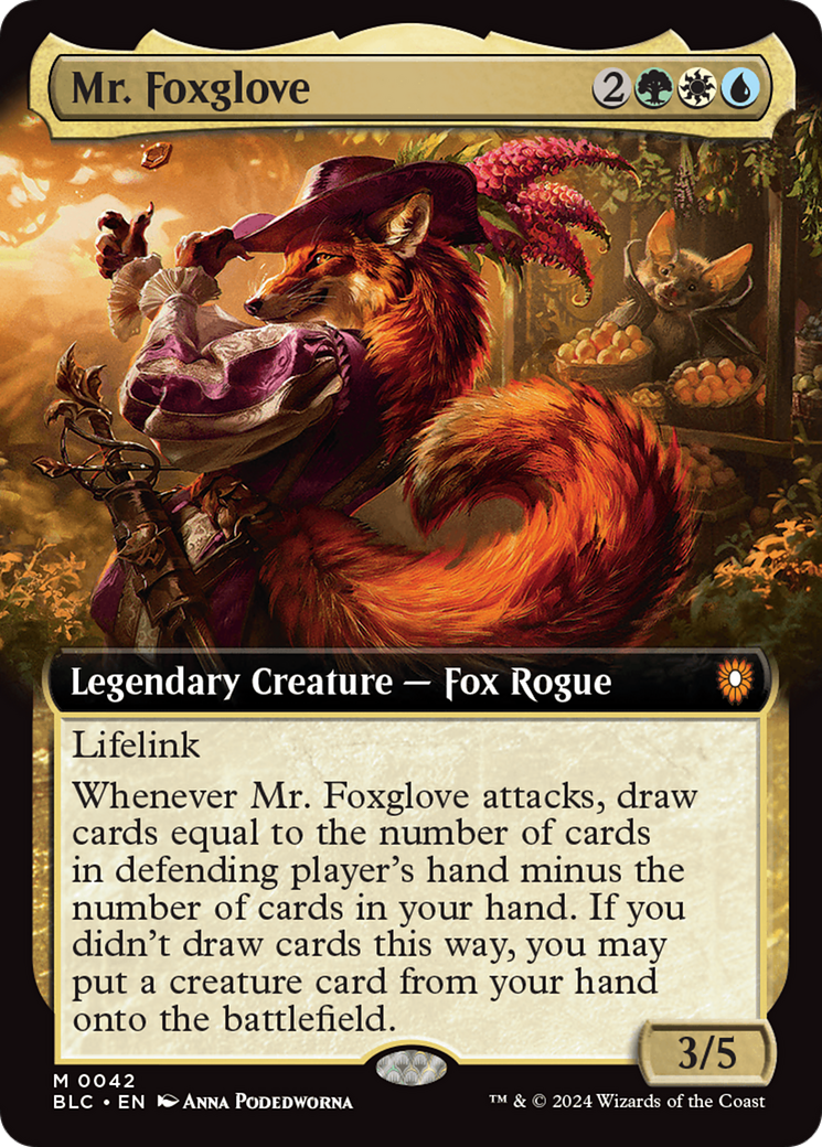 Mr. Foxglove (Extended Art) [Bloomburrow Commander] | Good Games North