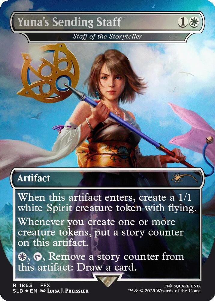 Yunas Sending Staff Staff of the Storyteller Rainbow Foil (Secret Lair Drop Series)  - undefined | Good Games North