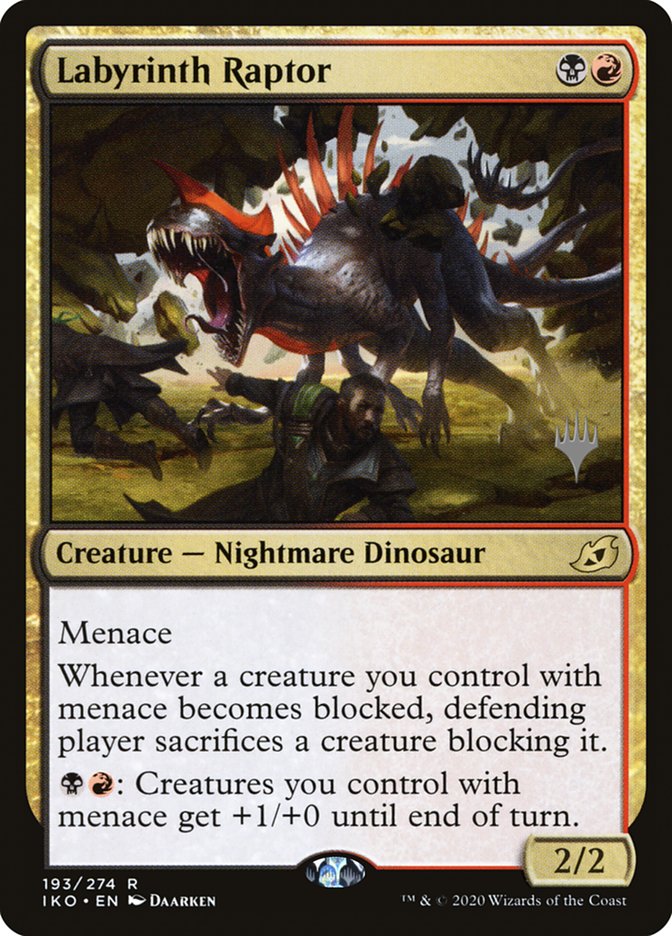 Labyrinth Raptor (Promo Pack) [Ikoria: Lair of Behemoths Promos] | Good Games North