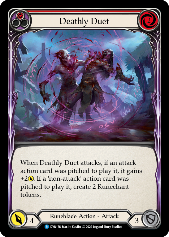 Deathly Duet (Red) [DYN176] (Dynasty)  Rainbow Foil | Good Games North