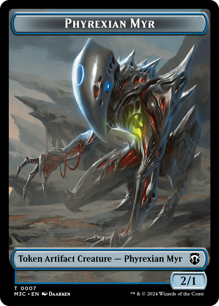 Phyrexian Myr // Servo Double-Sided Token [Modern Horizons 3 Commander Tokens] | Good Games North