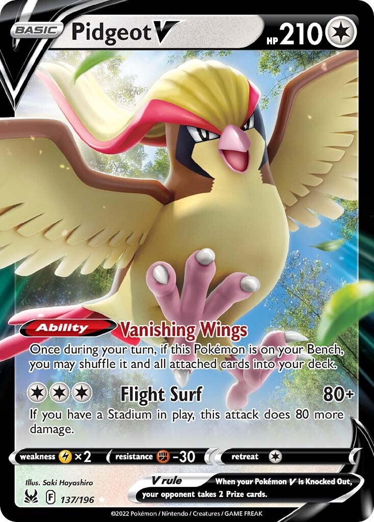 Pidgeot V (137/196) [Sword & Shield: Lost Origin] | Good Games North