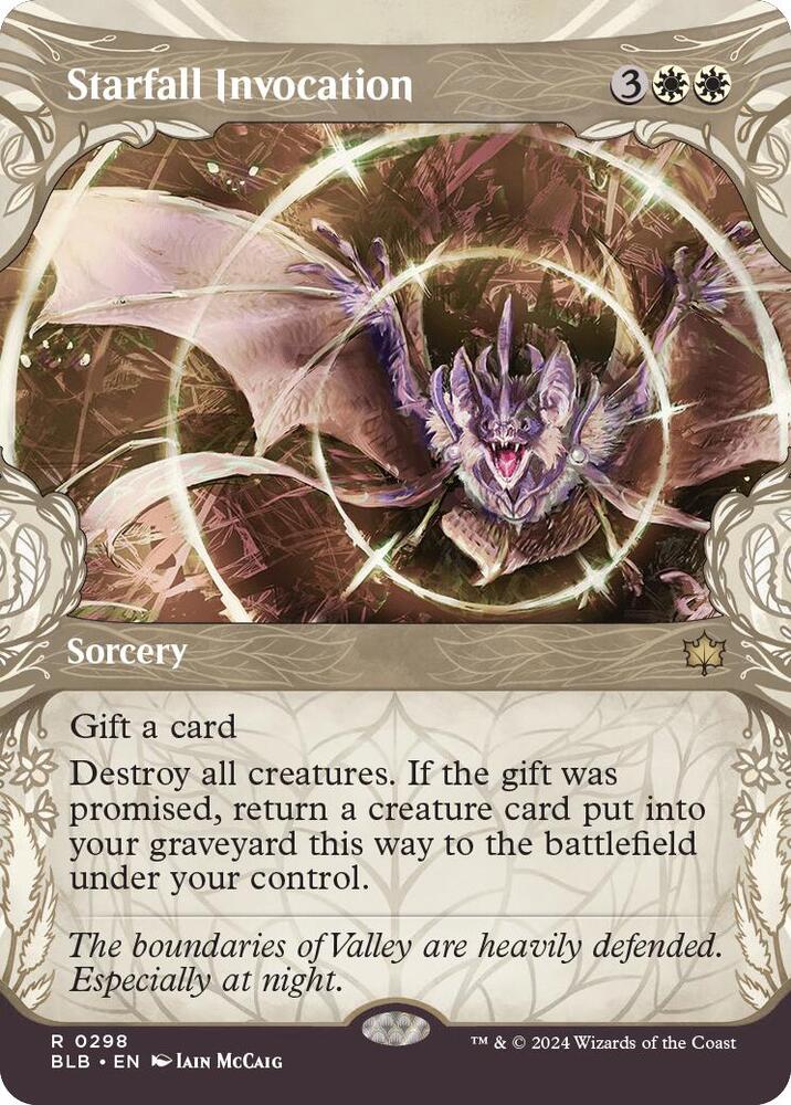 Starfall Invocation 298 (Bloomburrow)  - Showcase Foil | Good Games North
