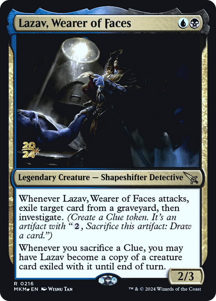Lazav, Wearer of Faces [Murders at Karlov Manor Prerelease Promos] | Good Games North