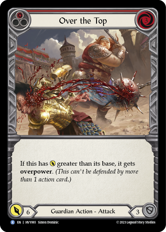 Over the Top (Red) [HVY065] (Heavy Hitters)  Rainbow Foil | Good Games North