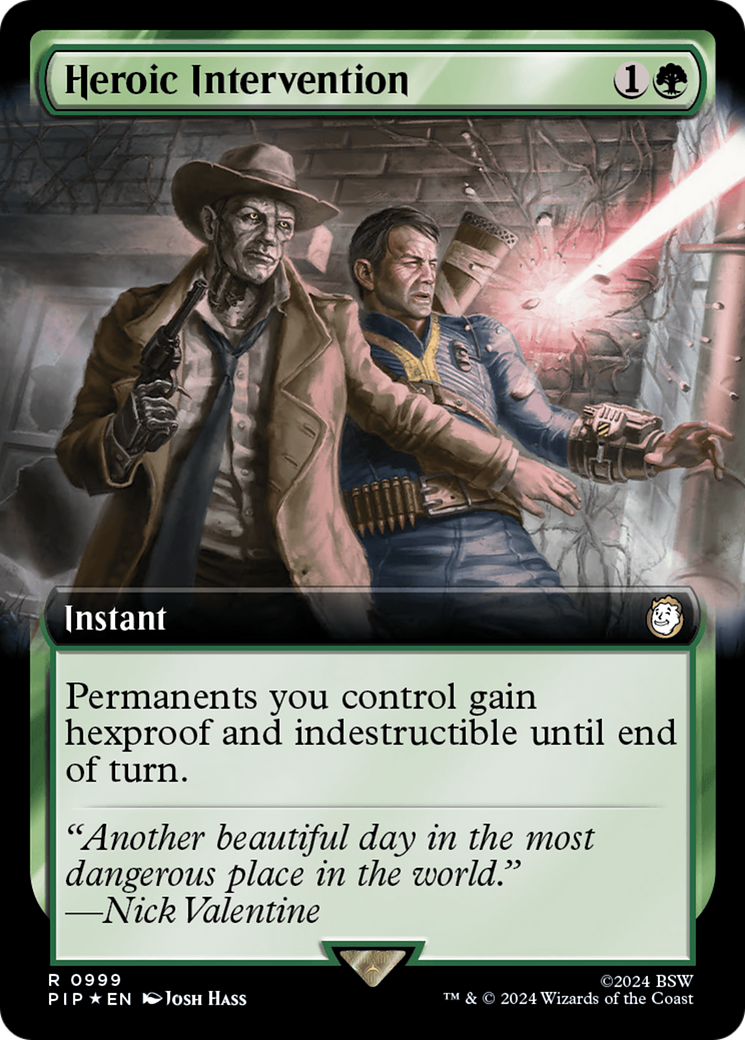 Heroic Intervention (Extended Art) (Surge Foil) [Fallout] | Good Games North