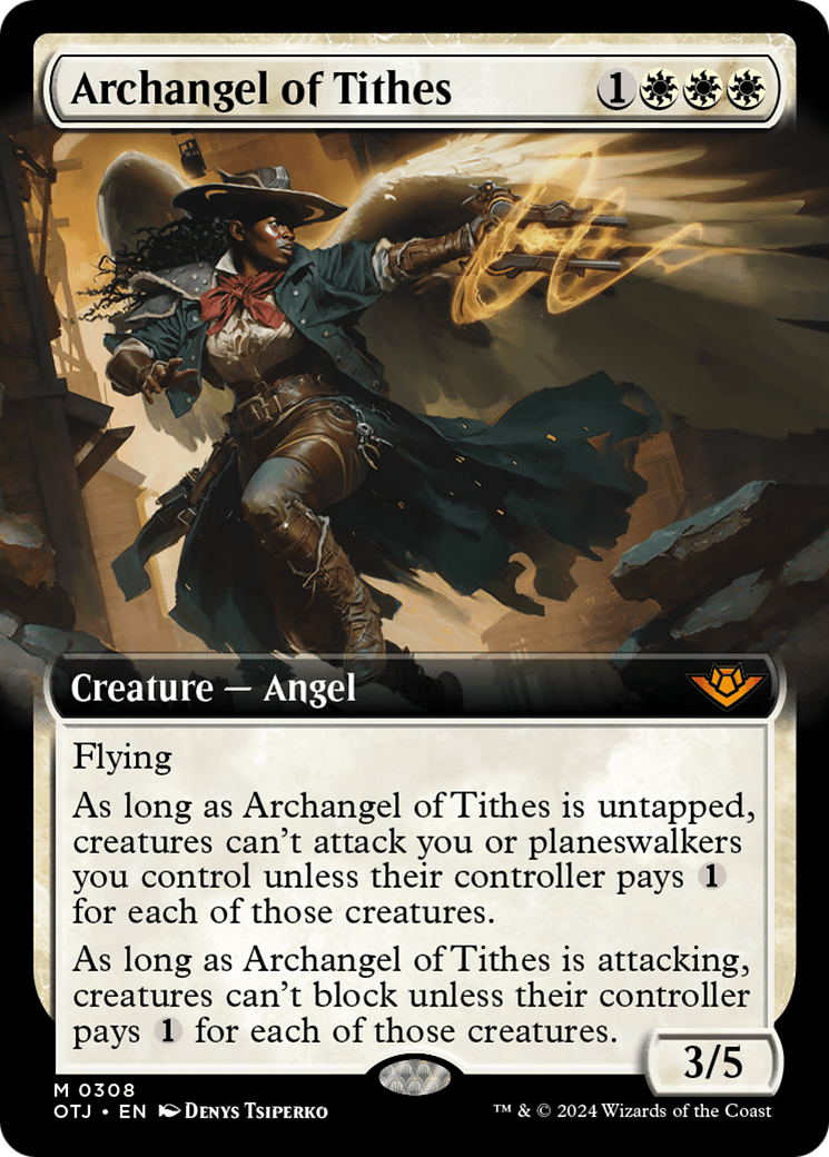 Archangel of Tithes (Extended Art) [Outlaws of Thunder Junction] | Good Games North