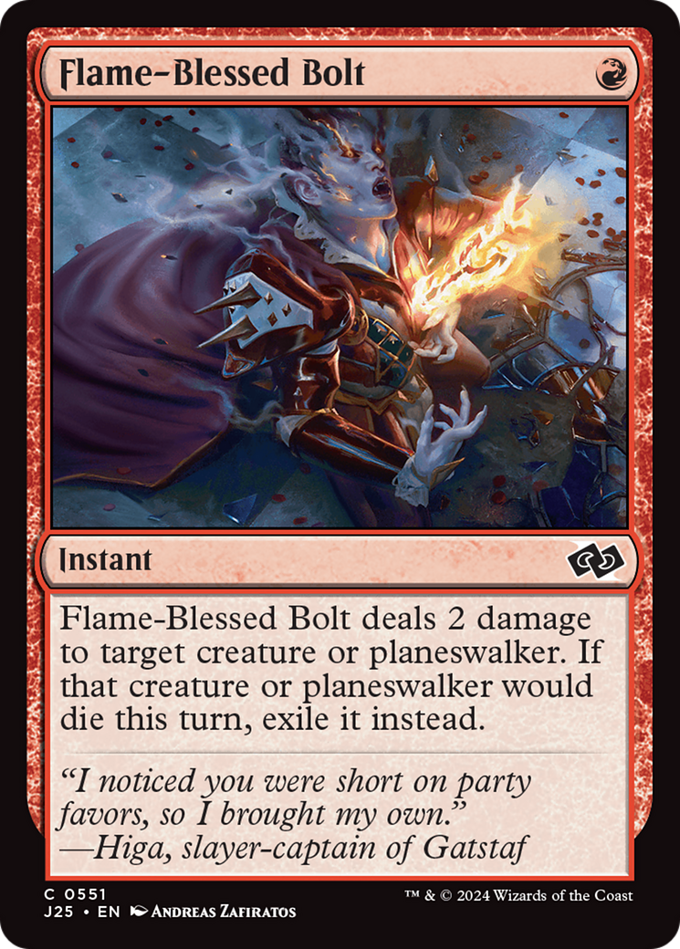 Flame-Blessed Bolt [Foundations Jumpstart] | Good Games North