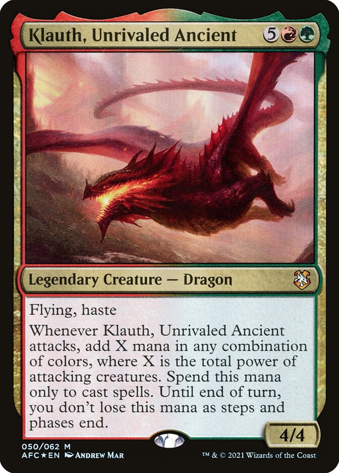 Klauth Unrivaled Ancient 50 (Commander: Adventures in the Forgotten Realms)  - Foil | Good Games North