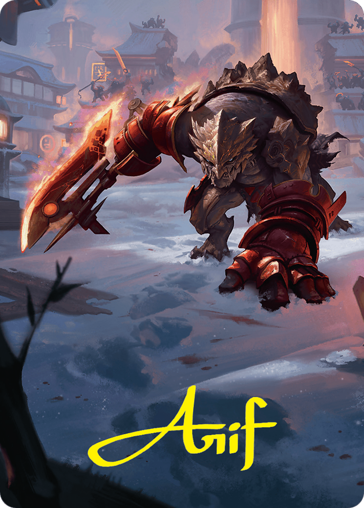 Searslicer Goblin Art Card (39/54) (Gold-Stamped Signature) [Foundations Art Series] | Good Games North