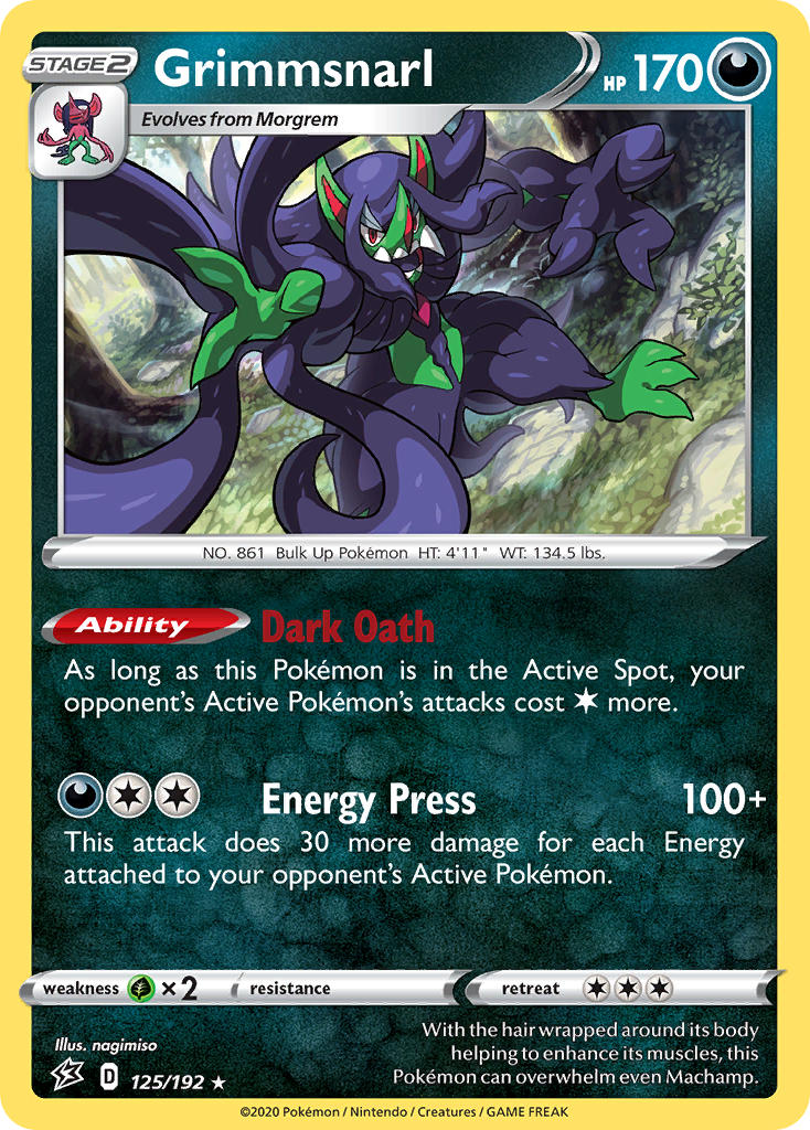 Grimmsnarl (125/192) (Theme Deck Exclusive) [Sword & Shield: Rebel Clash] | Good Games North