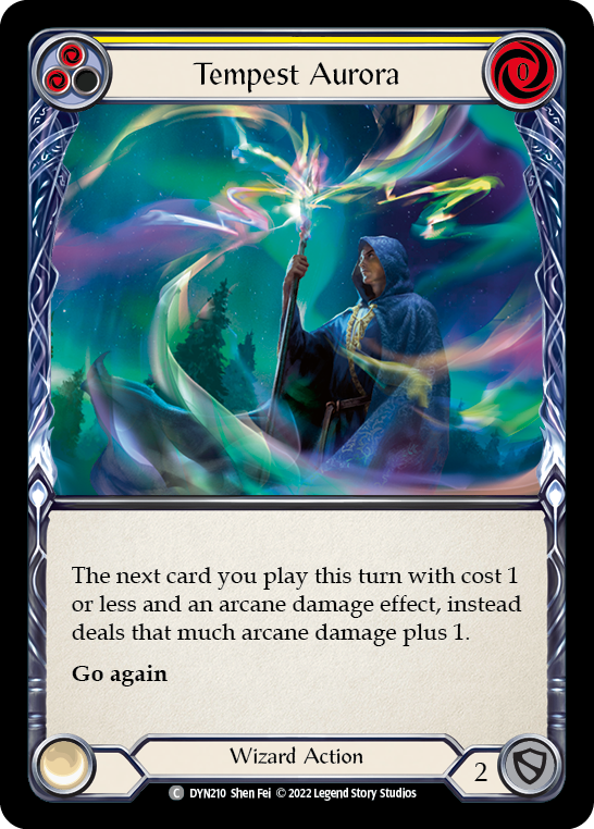 Tempest Aurora (Yellow) [DYN210] (Dynasty)  Rainbow Foil | Good Games North