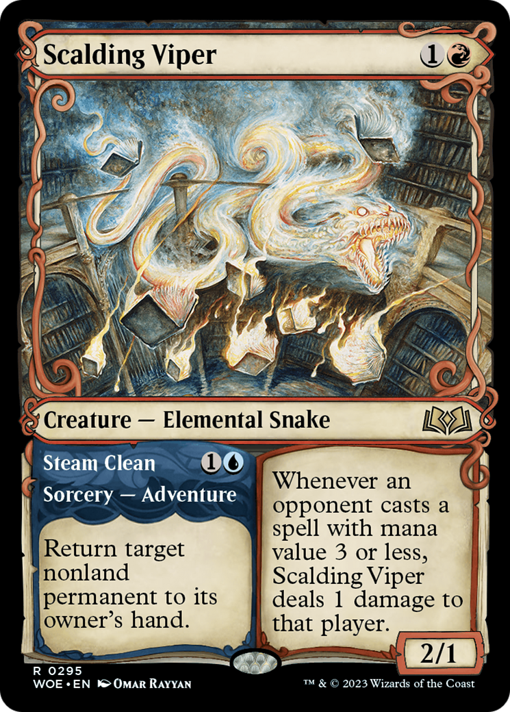 Scalding Viper // Steam Clean (Showcase) [Wilds of Eldraine] | Good Games North