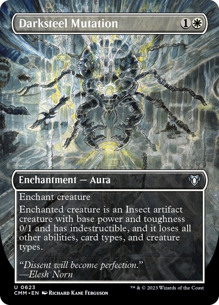 Darksteel Mutation (Borderless Alternate Art) [Commander Masters] | Good Games North
