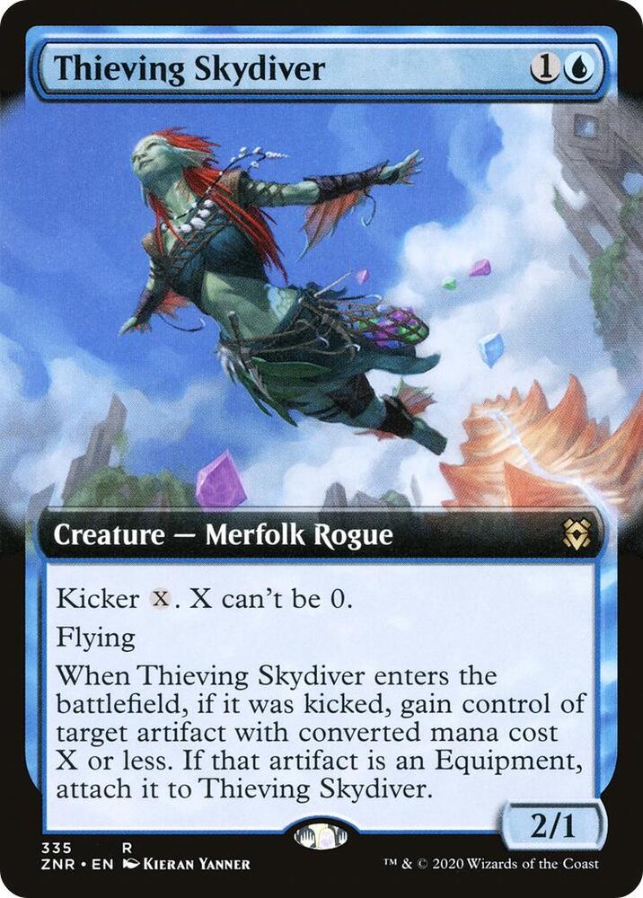 Thieving Skydiver Extended Art (Zendikar Rising)  - Foil | Good Games North