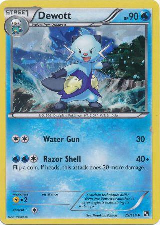 Dewott (29/114) (Cracked Ice Holo) [Black & White: Base Set] | Good Games North