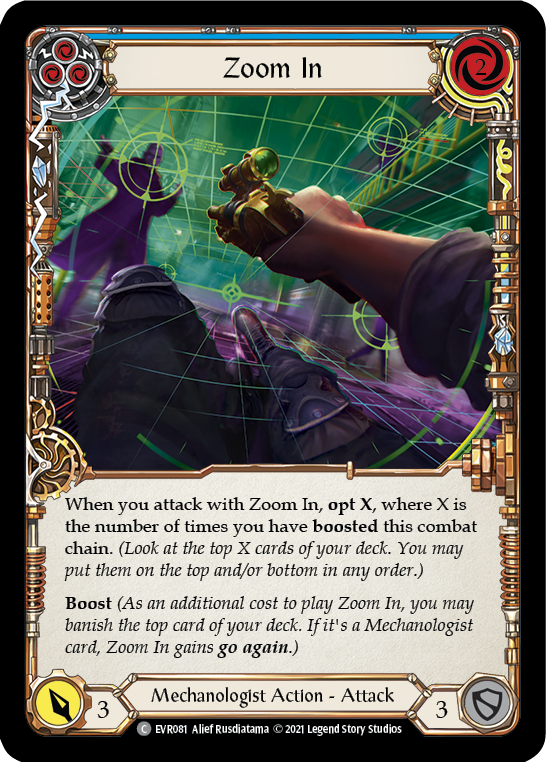 Zoom In (Blue) [EVR081] (Everfest)  1st Edition Rainbow Foil | Good Games North