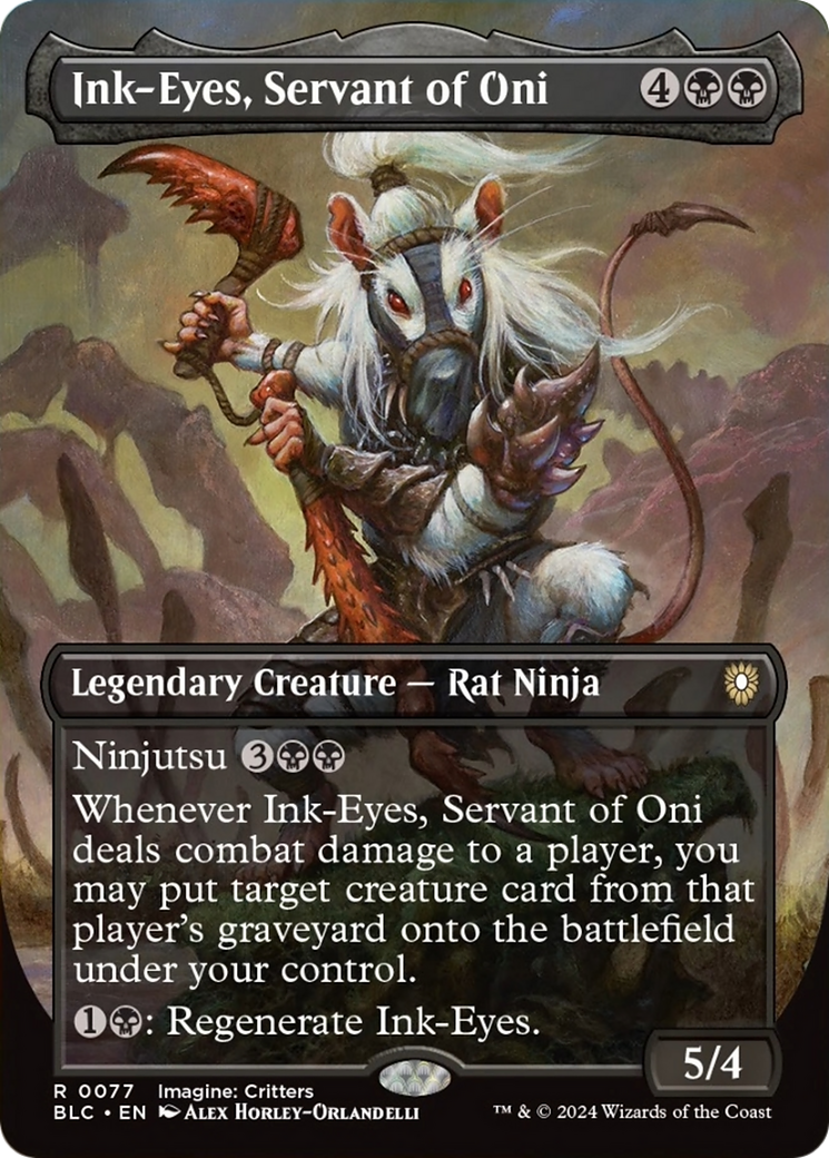 Ink-Eyes, Servant of Oni (Borderless) [Bloomburrow Commander] | Good Games North