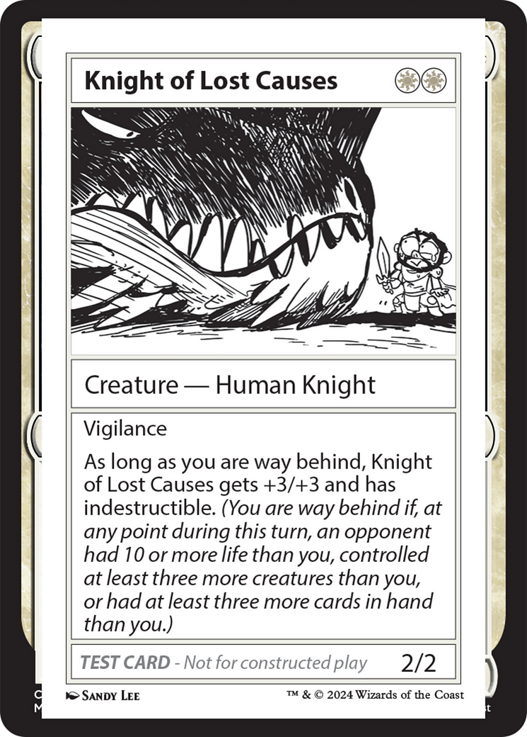 Knight of Lost Causes [Mystery Booster 2 Playtest Cards] | Good Games North
