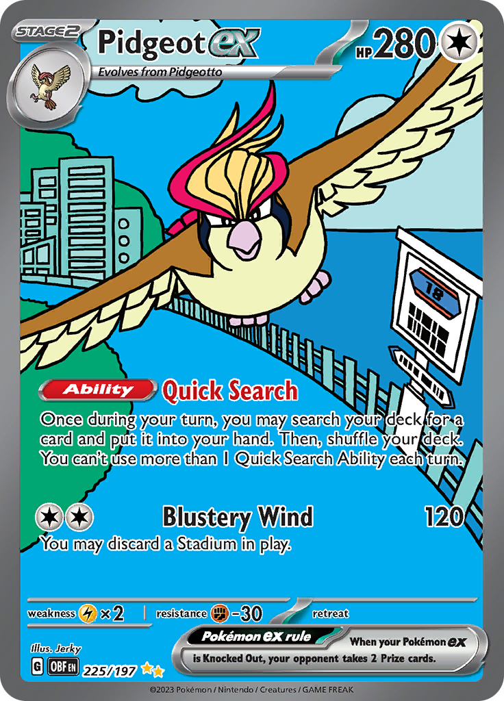 Pidgeot ex (225/197) [Scarlet & Violet: Obsidian Flames] | Good Games North