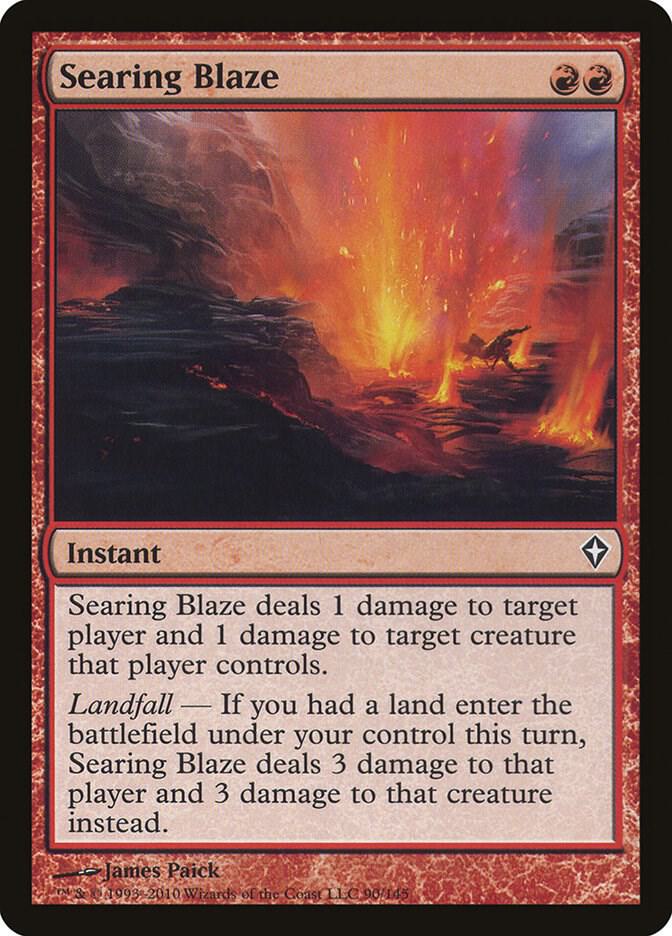 Searing Blaze 90/145 (Worldwake)  - Foil | Good Games North