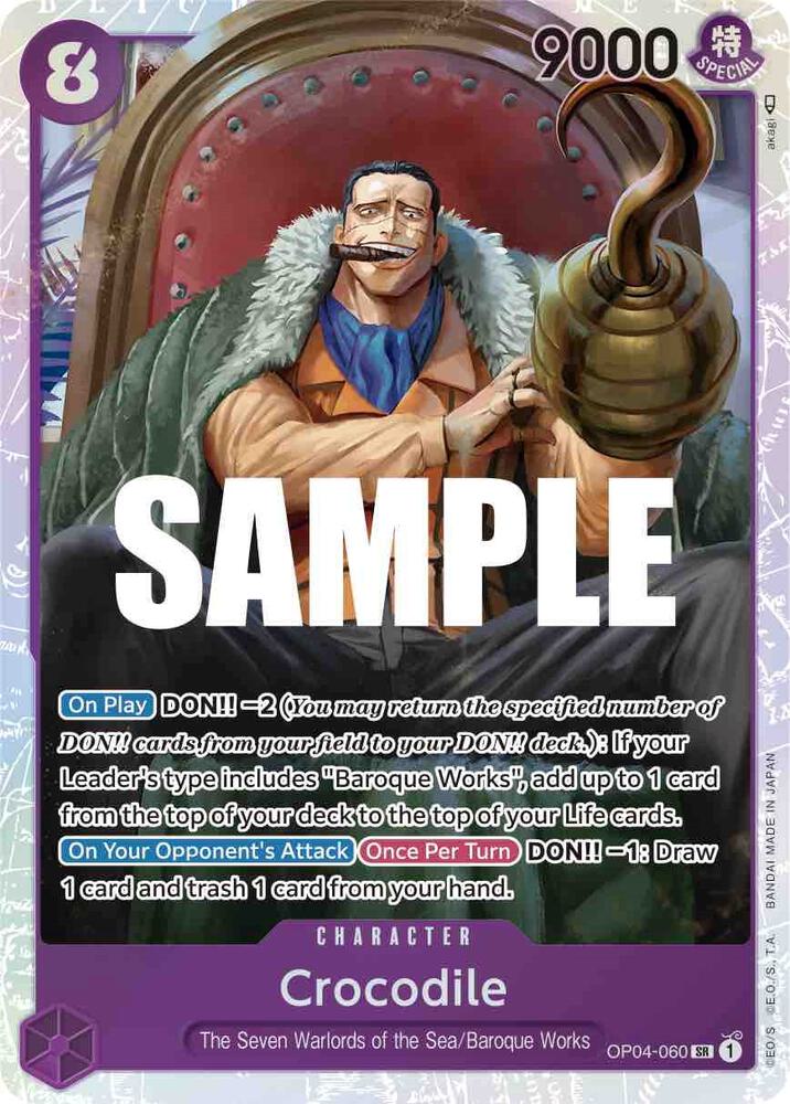 Crocodile OP04-060 (Kingdoms of Intrigue)  - Foil | Good Games North