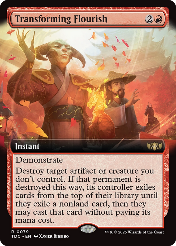 Transforming Flourish (Extended Art) [Tarkir: Dragonstorm Commander] | Good Games North