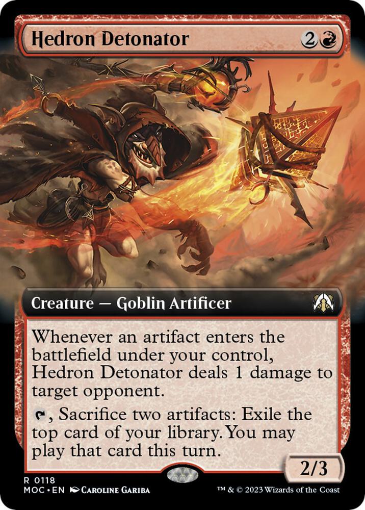 Hedron Detonator Extended Art (Commander: March of the Machine)  | Good Games North